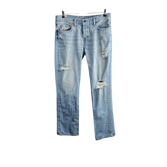 Abercrombie & Fitch Other - Abercrombie & Fitch Y2K Denim Distressed Button Fly Cotton Jeans 36x32